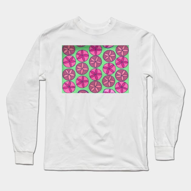 Spring Greenery Modern Flower Pattern Long Sleeve T-Shirt by DanielleGensler